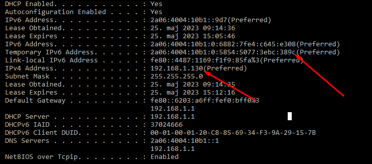IP cmd